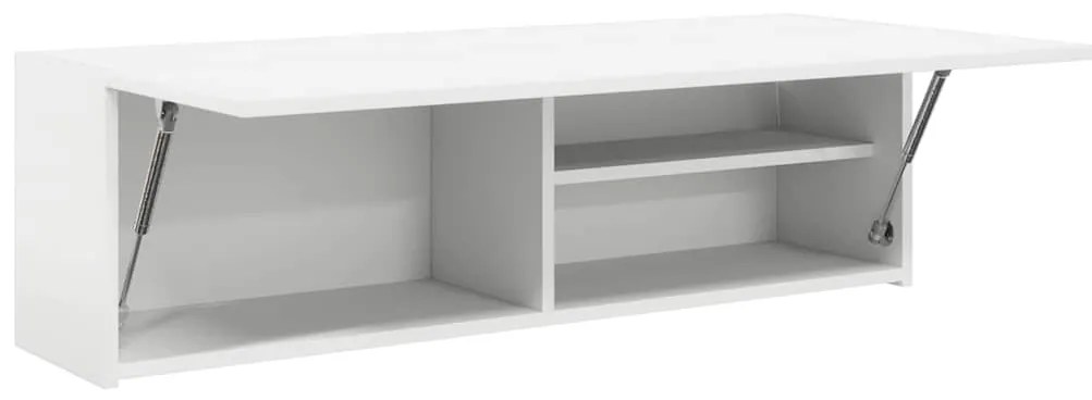 Armário parede p/ casa banho 100x25x30 cm deriv. madeira branco