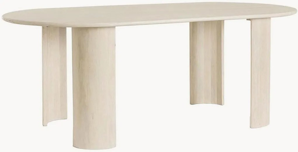 Mesa de jantar oval em madeira de manga Orlando