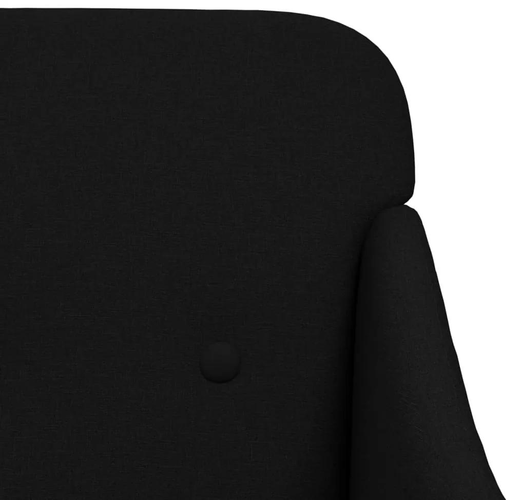 Cadeira com apoio de braços 63x76x80 cm tecido preto