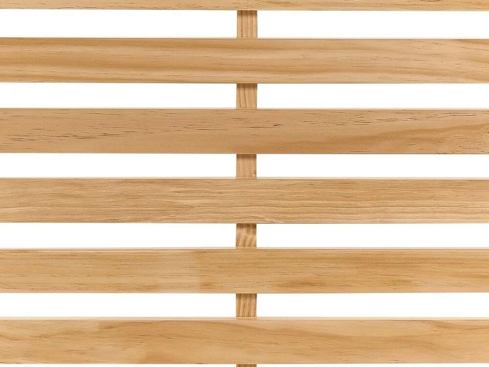 Cama de casal em madeira clara 180 x 200 cm CARNAC Beliani