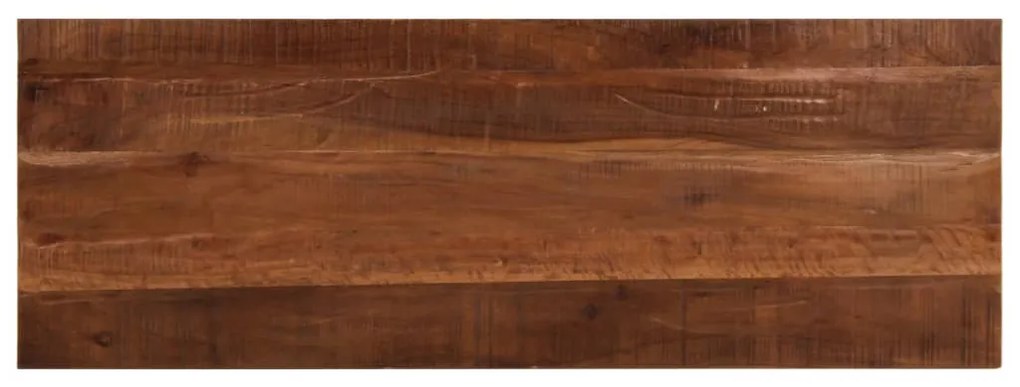 Tampo de mesa retangular 140x50x2,5cm madeira recuperada maciça