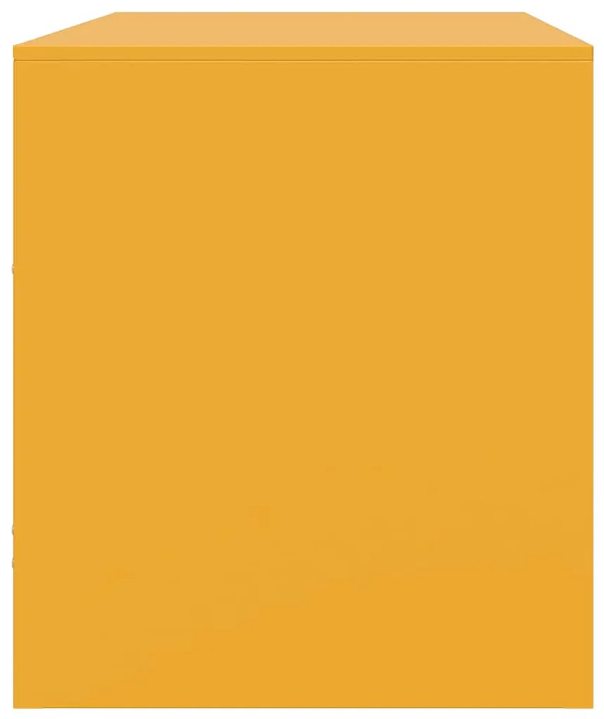 Móveis de TV 2 pcs 67x39x44 cm aço amarelo mostarda