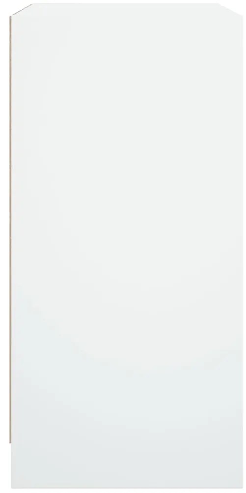Armário de apoio c/ portas de vidro 68x37x75,5 cm branco