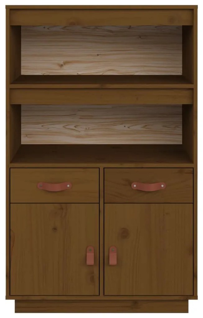 Aparador alto 67x40x108,5 cm pinho maciço castanho mel