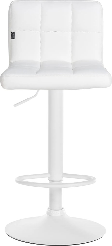 Conjunto de 2 bancos de bar Feni em couro sintético branco