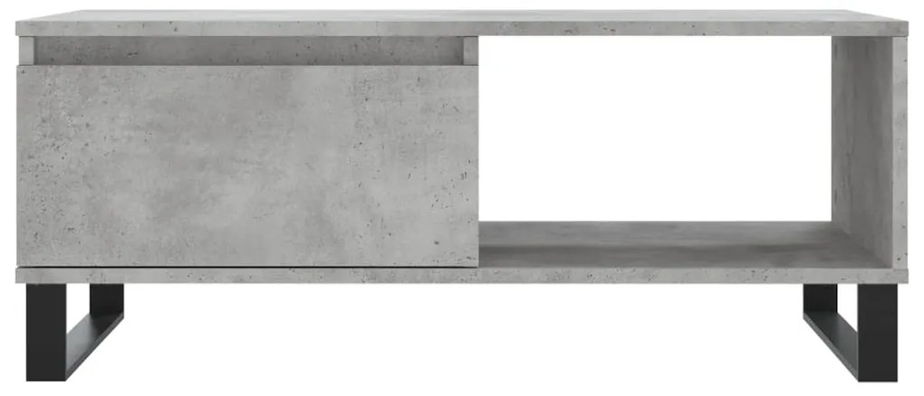 Mesa de centro 90x50x36,5 cm derivados madeira cinzento cimento