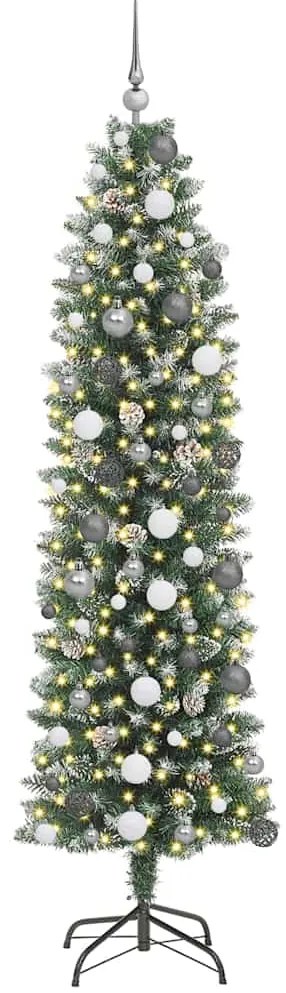 Árvore Slim de Natal Artificial Verde 210 cm