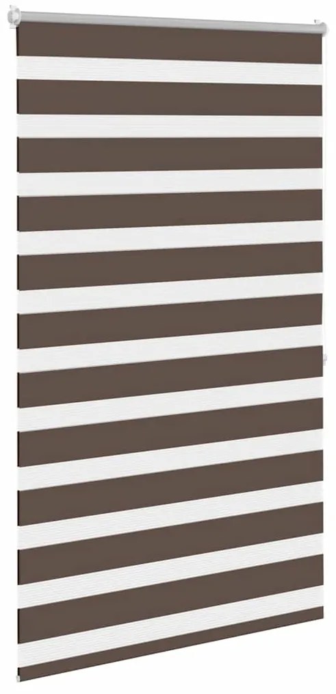 Estore de rolo 80 x 175 cm, linhas de zebra / Café