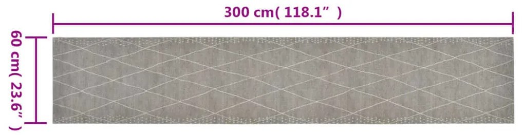 Tapete de cozinha lavável 60x300 cm veludo padrão losangos