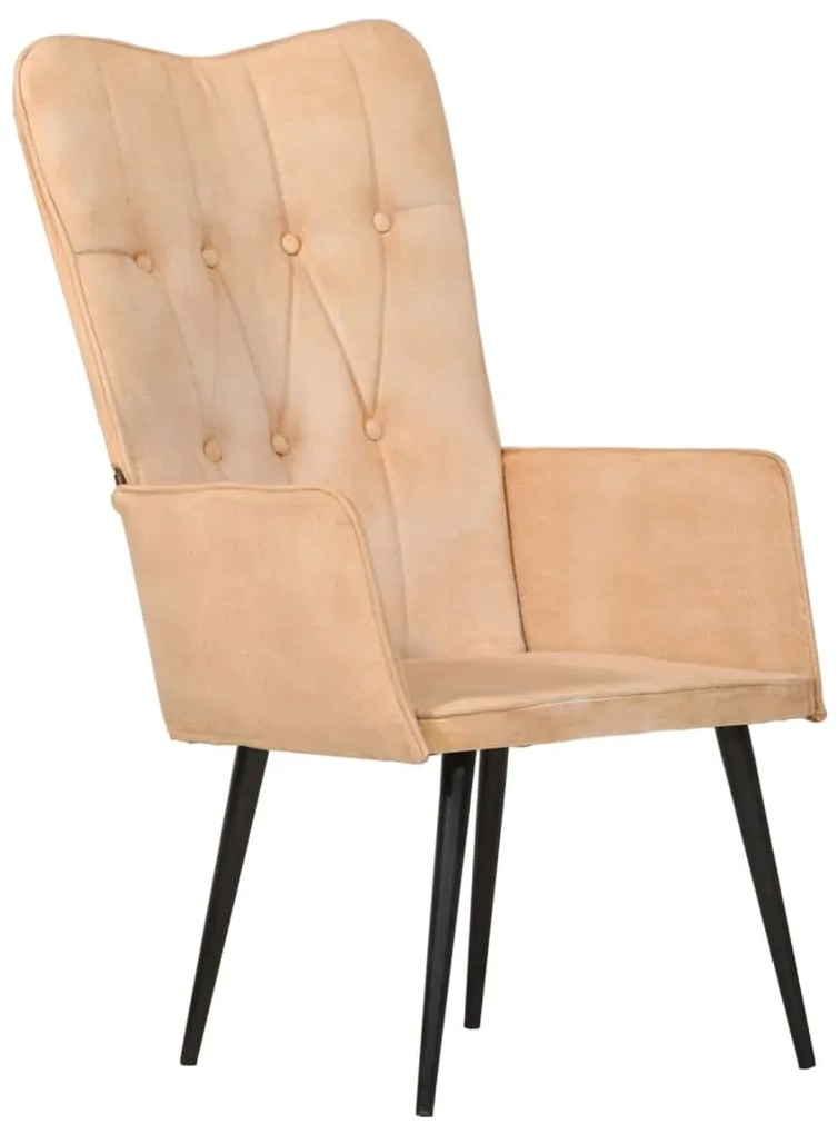 Poltrona de apoio lona cor creme