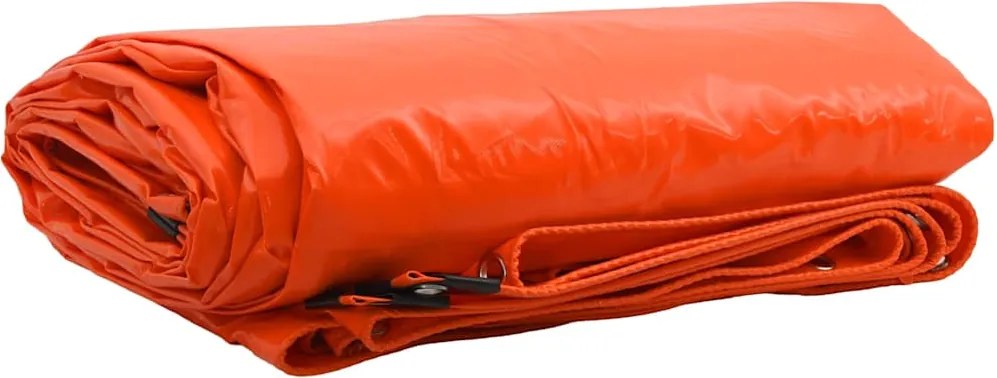 vidaXL Lona 650g / m² Laranja 5 x 8 m Lona com revestimento em PVC