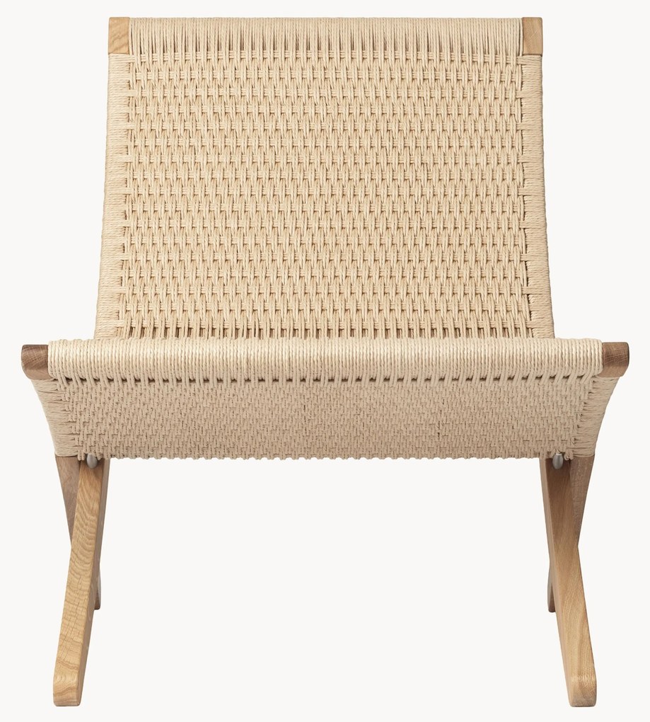 Poltrona dobrável em corda de papel MG501 Cuba