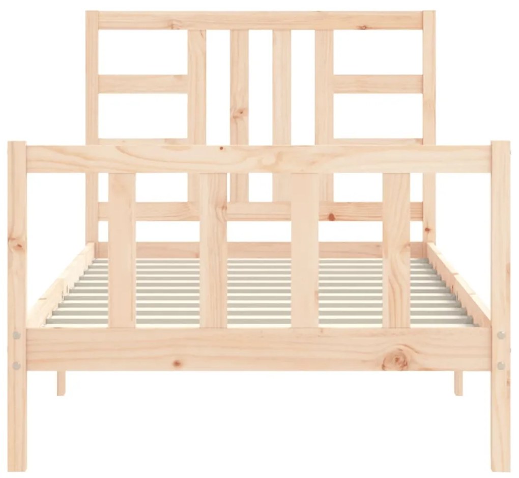 Cama sem colchão 100x200 cm madeira de pinho maciça