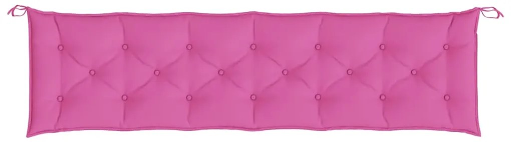 Almofadões p/ banco de jardim 2 pcs 200x50x7 cm tecido rosa
