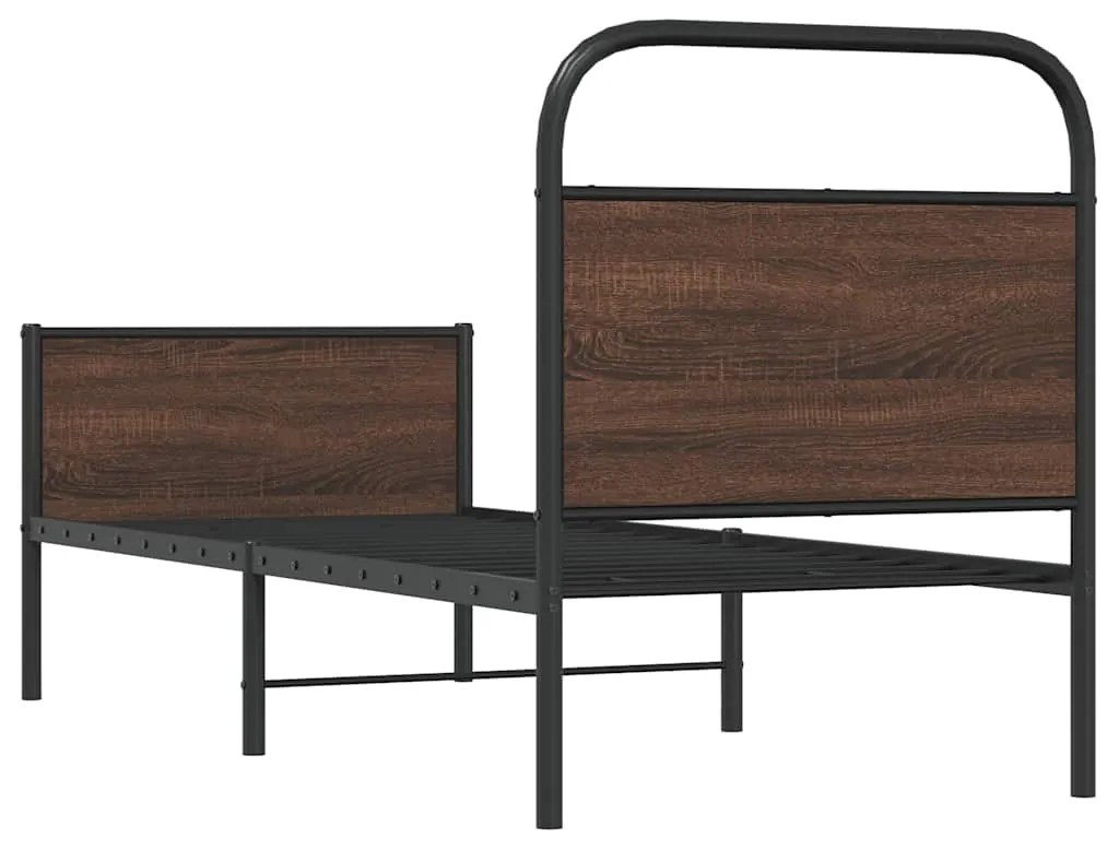 Estrutura cama s/ colchão derivados madeira carvalho castanho