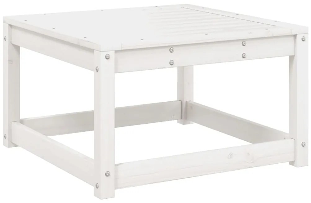8 pcs conjunto lounge de jardim pinho maciço branco