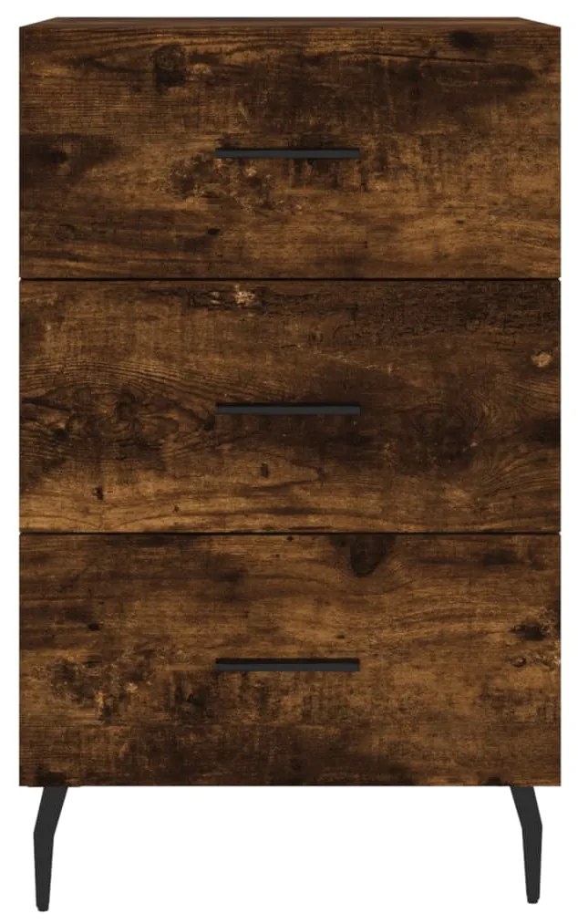 Mesa cabeceira 40x40x66 cm derivados de madeira carvalho fumado