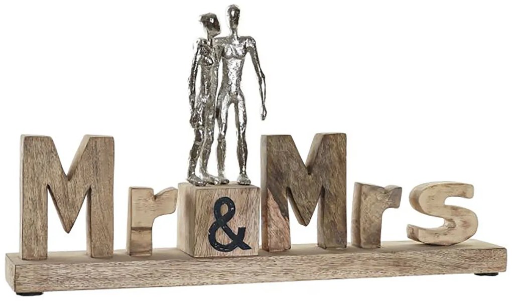 Placa Mr &amp; Mrs | Madeira | 51x28x7 CM