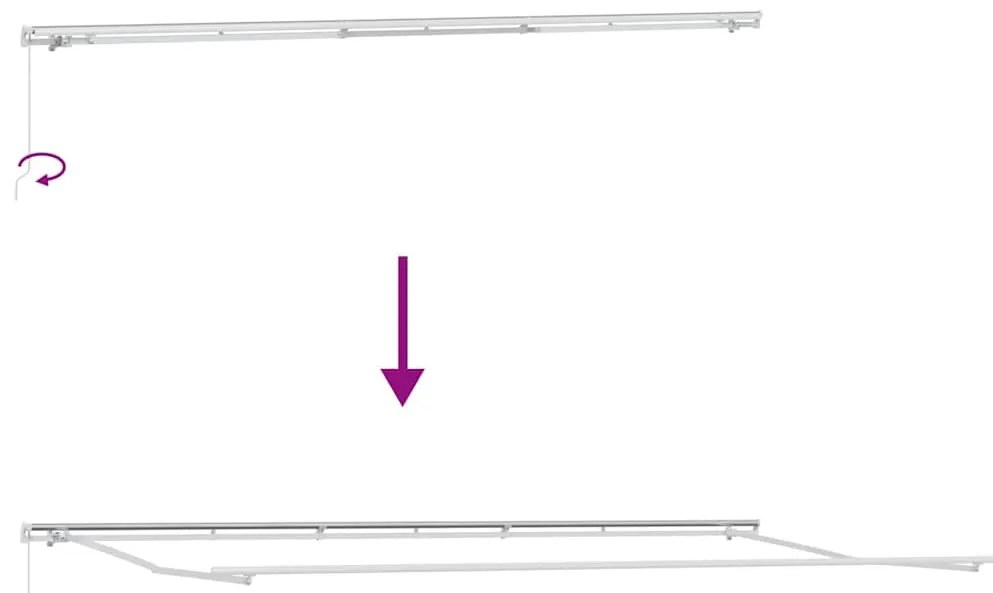 toldo retrátil manual listrado multicolorido 600 x 300 cm