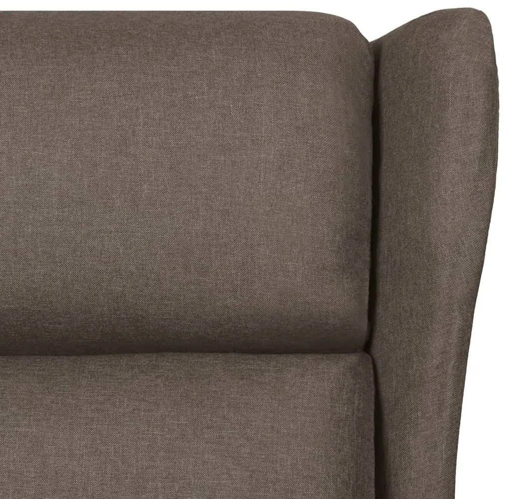 Poltrona de massagens reclinável tecido castanho