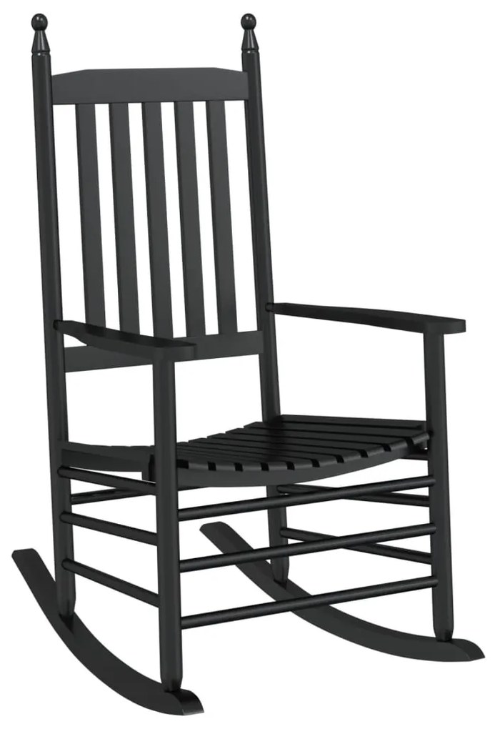 Cadeiras de baloiço 2 pcs c/ mesa dobrável álamo maciço preto