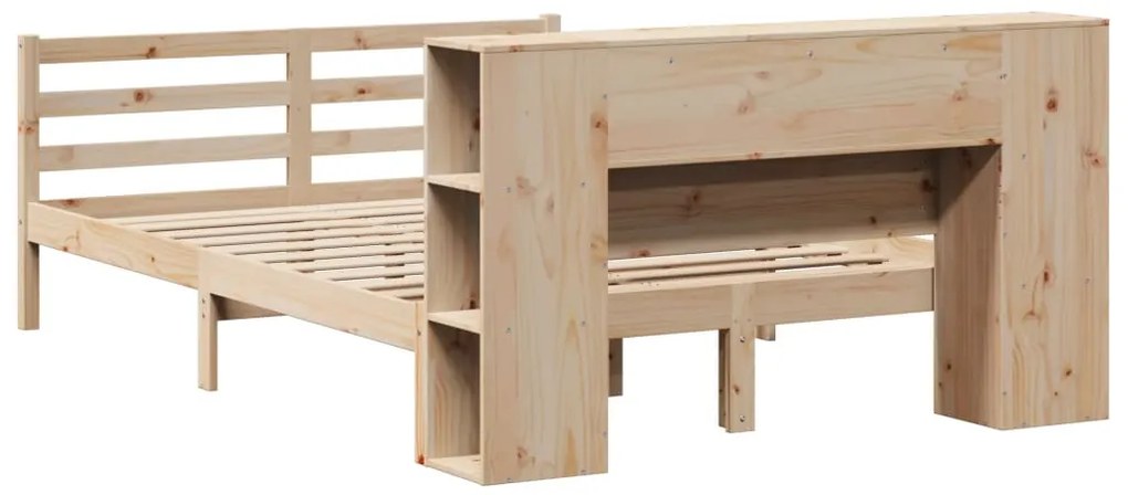 Cama com estante sem colchão 160x200 cm pinho maciço