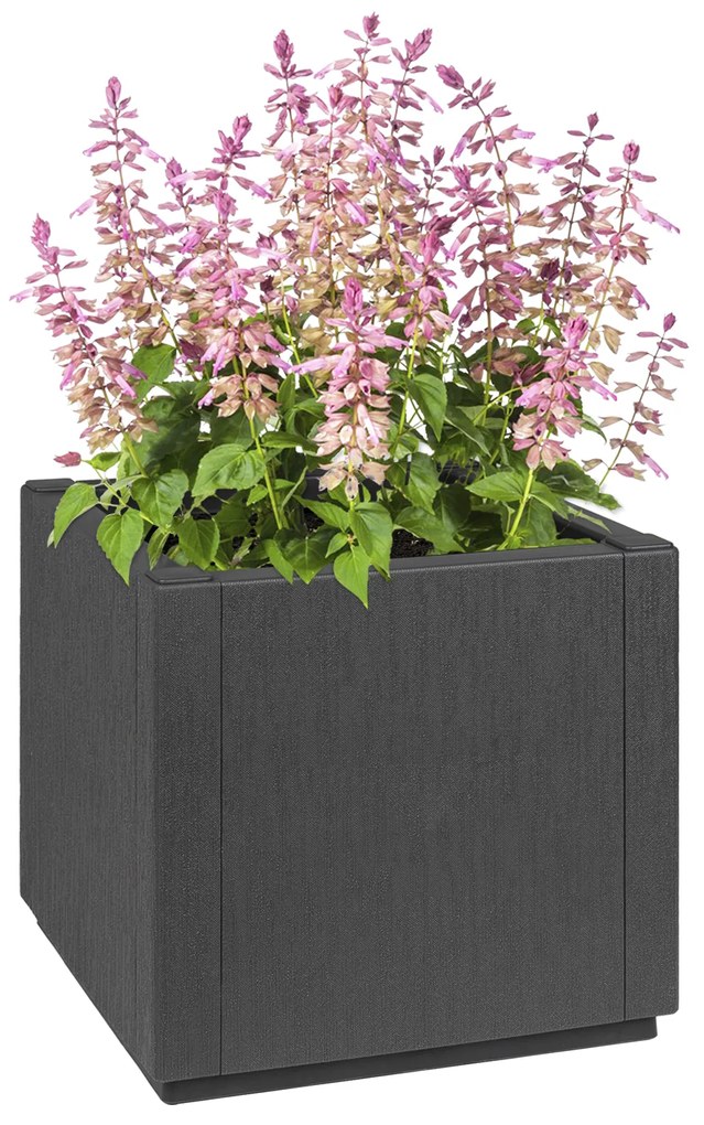 Jardineira Cinza Escuro vidaXL 36x36x35 cm em PP
