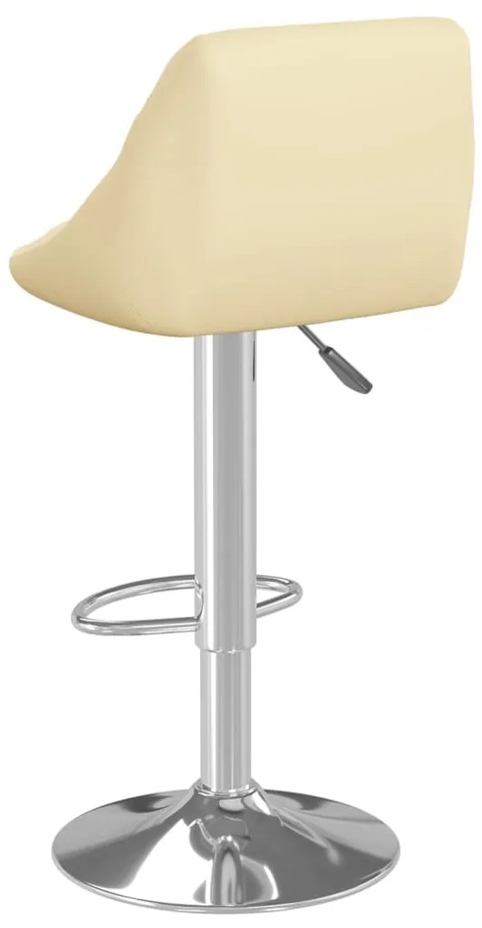 Bancos de bar 2 pcs couro artificial cor creme