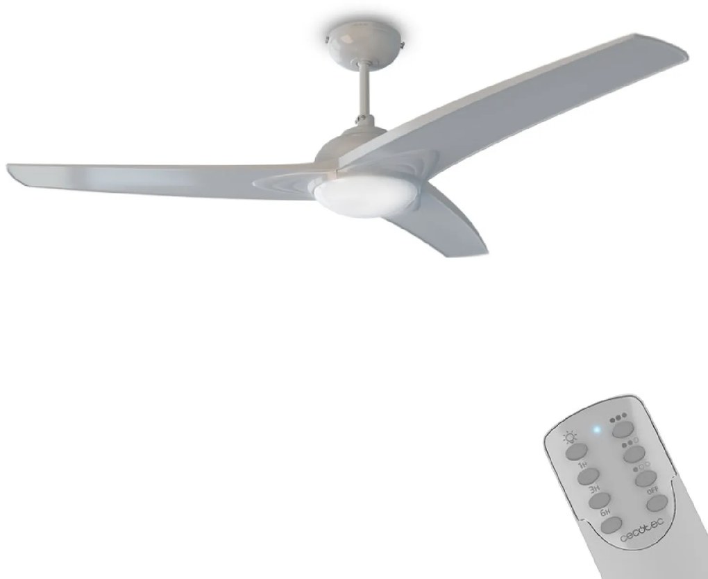 Ventoinha de teto EnergySilence Aero 560 52’’ com 3 pás, 60 W, candeeiro LED e função verão/inverno