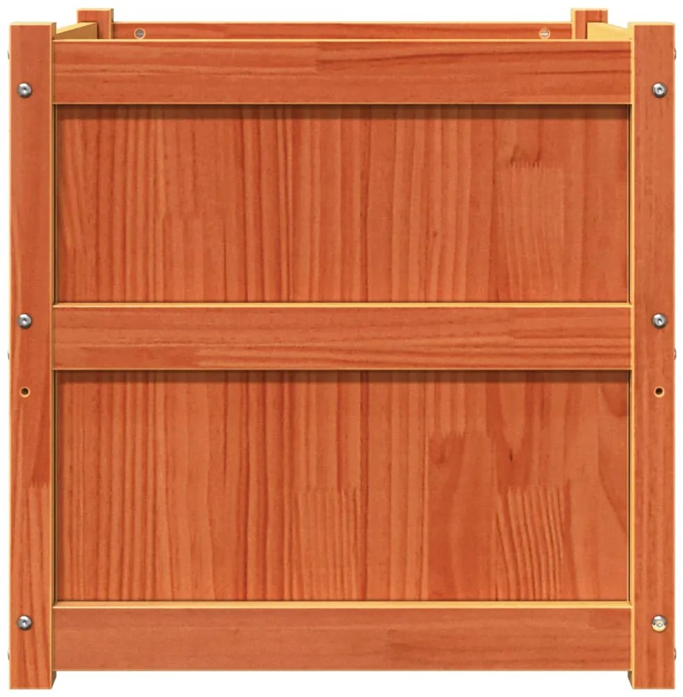 Vasos/floreiras de jardim 2 pcs pinho maciço castanho cera