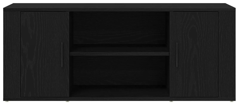 Armário para TV vidaXL Preto Carvalho 100x35x40 cm Madeira de Engenhar