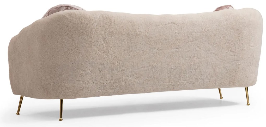 Sofá de 3 Lugares Istiridye – Bege – 215x90x80 cm