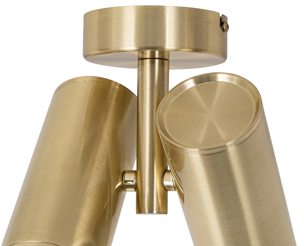 Foco de teto design dourado ajustável 2 luzes - Scopio Honey Design