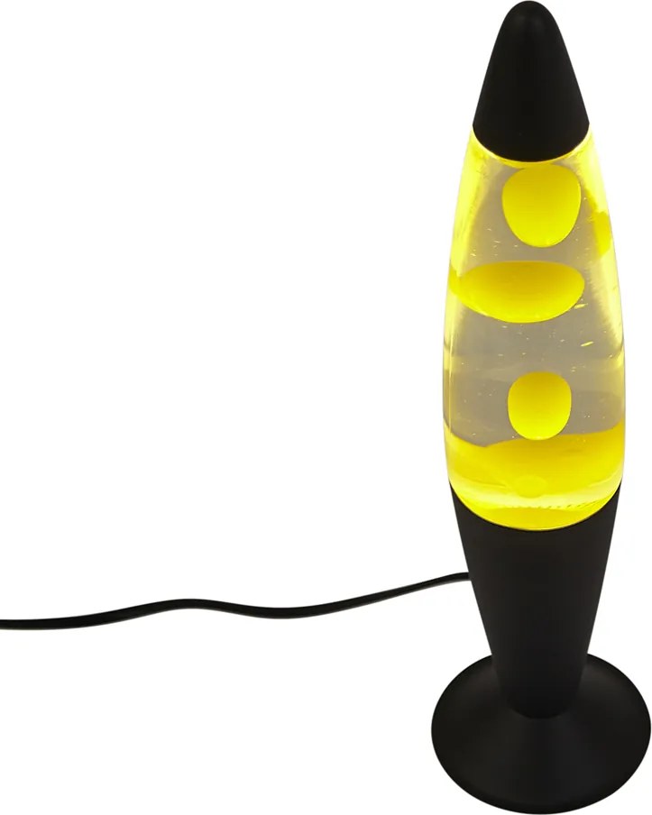 Lâmpada de lava transparente com cera amarela incluindo LED - Molten Lava