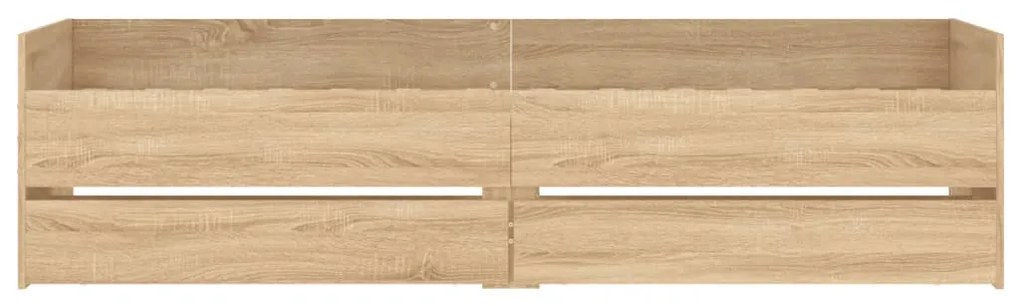 Estrutura de cama com gavetas 100x200 cm carvalho sonoma