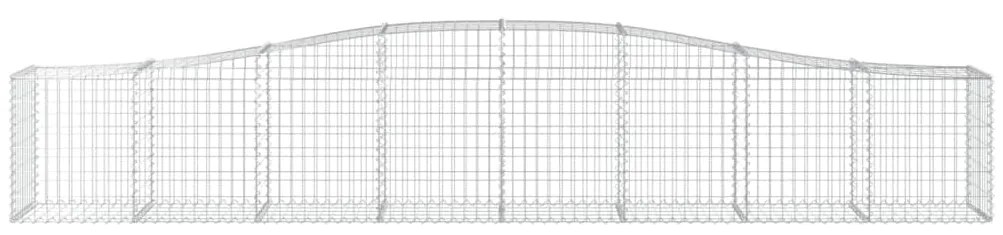 Cestos gabião arqueados 6 pcs 400x50x60/80 cm ferro galvanizado