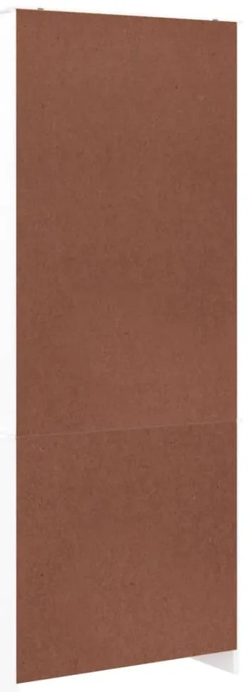 Expositor portas vidro ALTA 77x35x186,5 cm pinho maciço branco