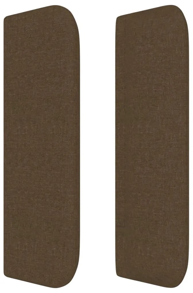 Cabeceira de cama c/ abas tecido 93x16x78/88 cm castanho-escuro