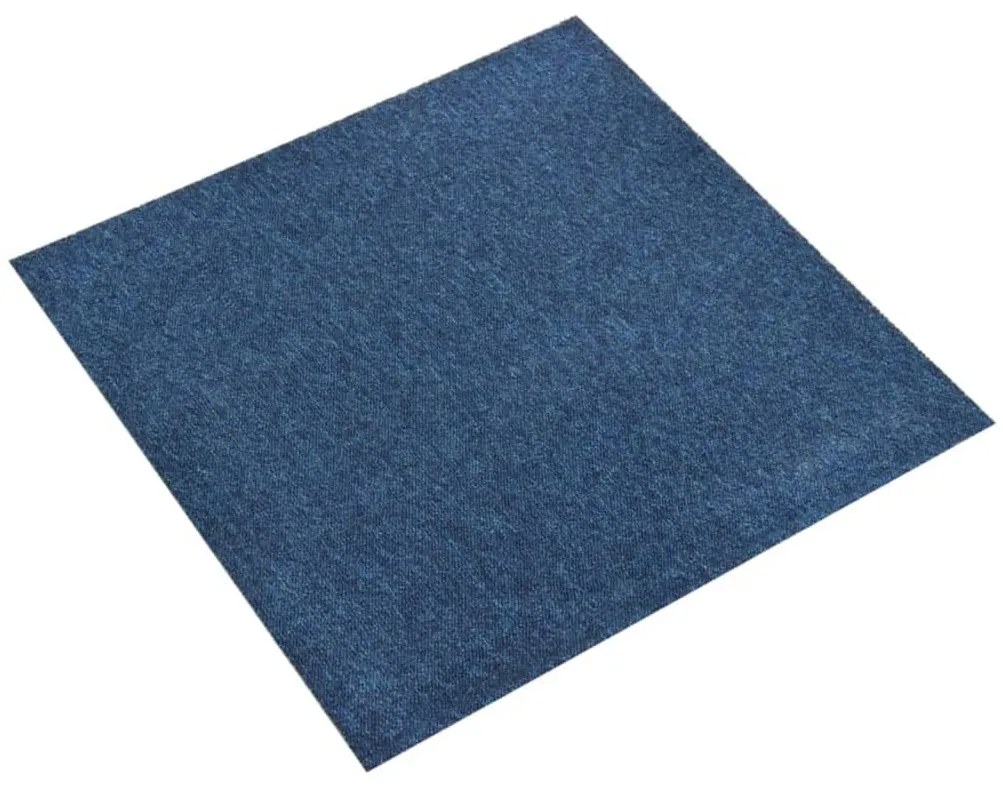 Ladrilhos carpete para pisos 20 pcs 5 m² 50x50 cm azul-escuro