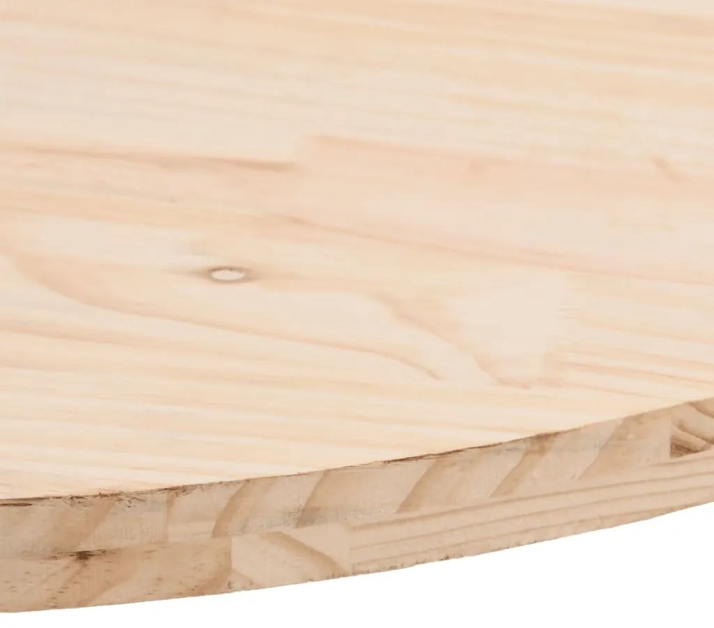 Tampo de mesa oval 80x40x2,5 cm madeira de pinho maciça