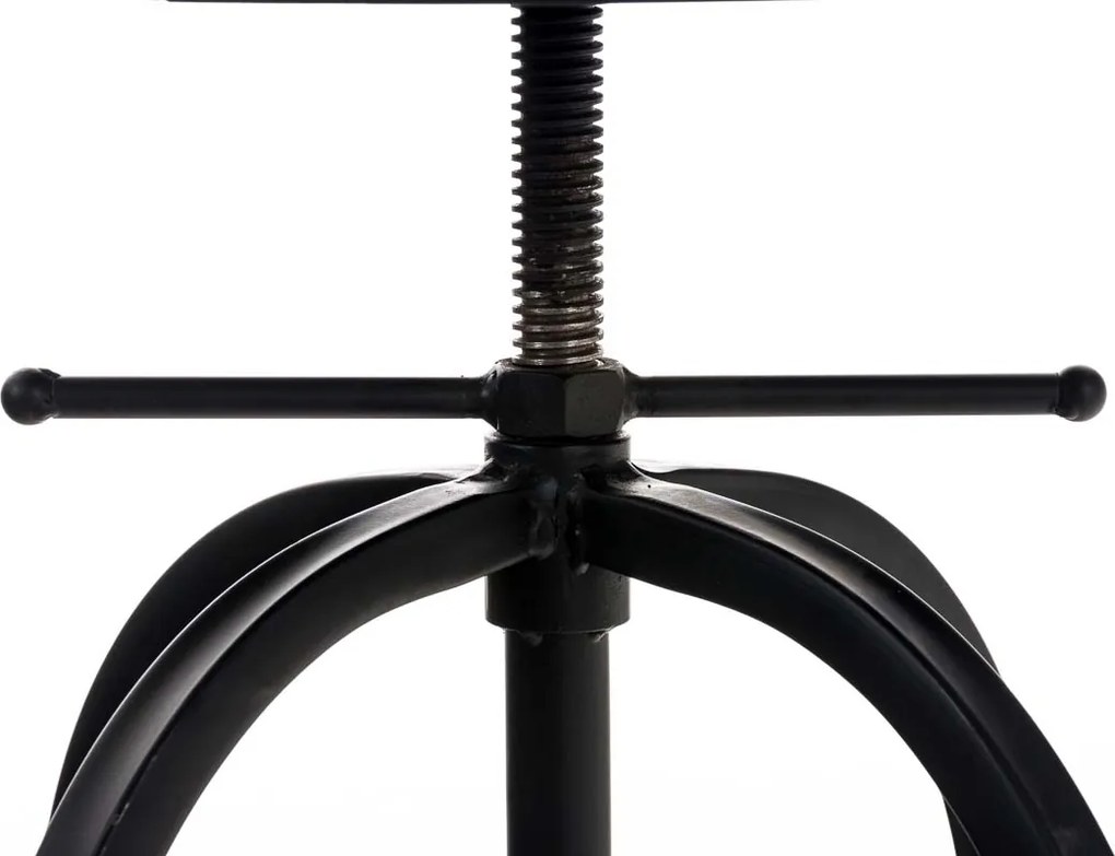 Banco de bar Radong 45 x 73-93 x 45 cm Preto