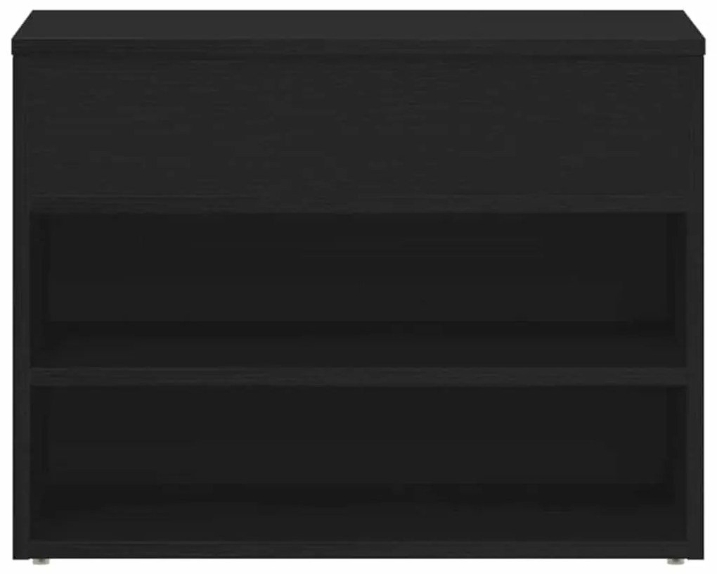Banco de Entrada vidaXL Preto Carvalho 60x30x45 cm em Madeira de Engen