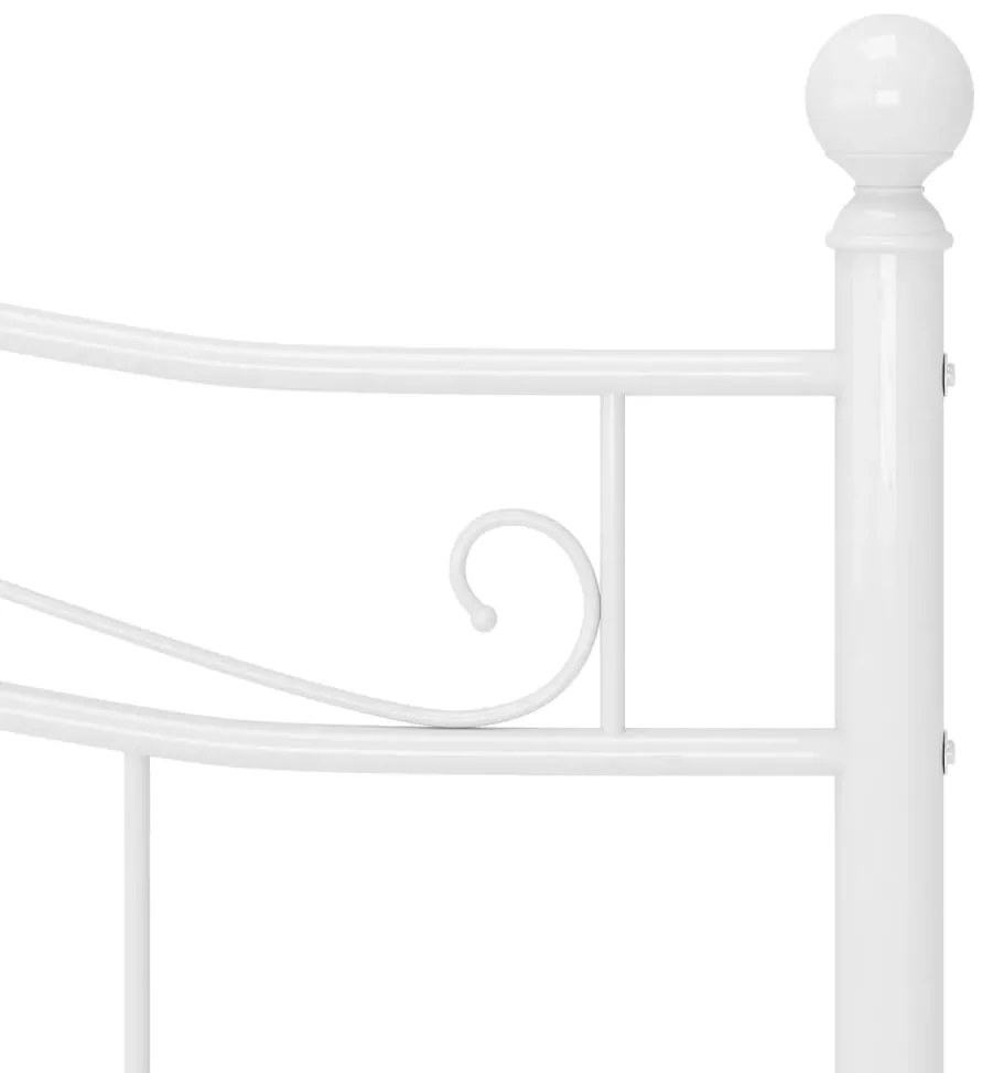 Estrutura de cama 140x200 cm metal branco