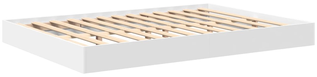 Cama com Estante Branca 160x200 cm Madeira Engenharia
