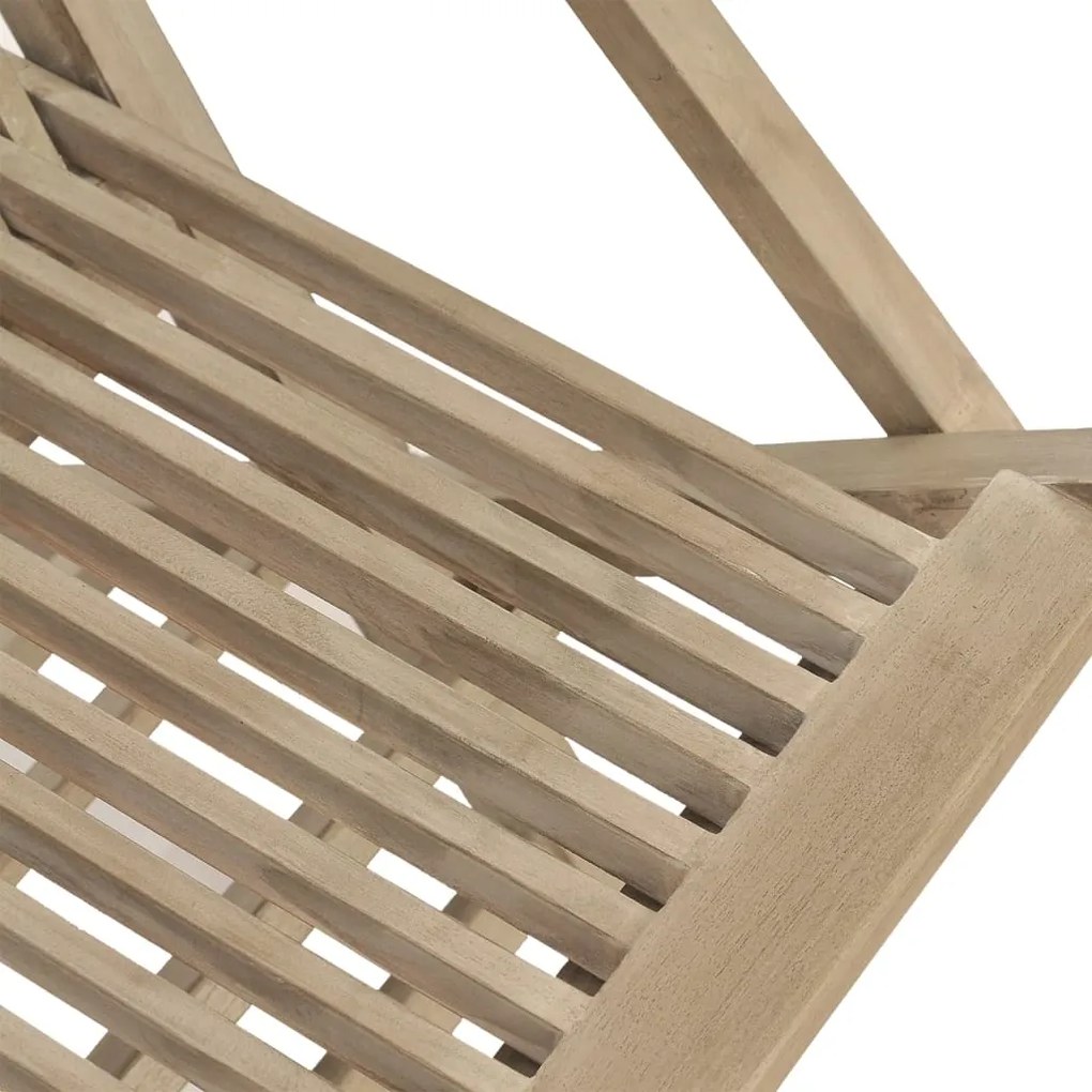 Cadeiras de jardim dobráveis 6 pcs 56x61x89cm teca maciça cinza