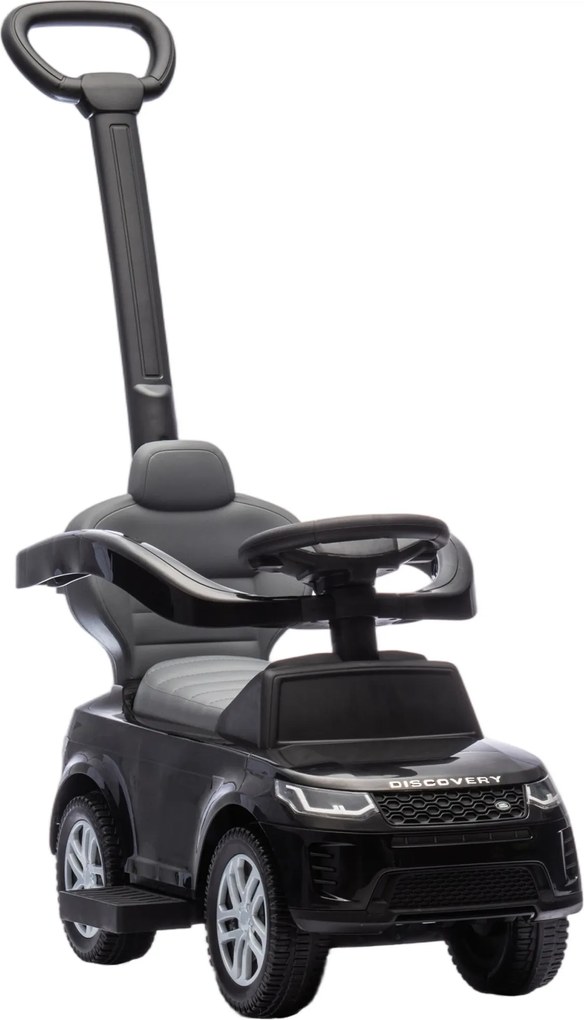 AIYAPLAY Carro Andador 2 em 1 para Crianças Land Rover Discovery com Buzina Pega de Empurrar e Barra Removíveis 84x40x94,5 cm Preto | Aosom Portugal