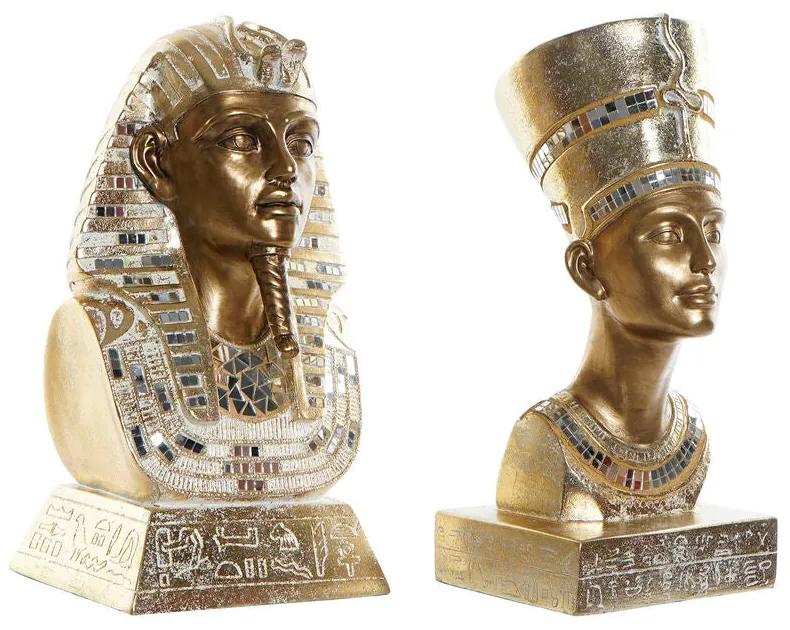 Figura Decorativa DKD Home Decor Egípcio Resina (14 x 12 x 31 cm) (16 x 12 x 30.5 cm) (2 pcs)