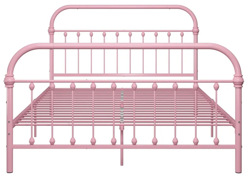 Estrutura de cama 160x200 cm metal rosa