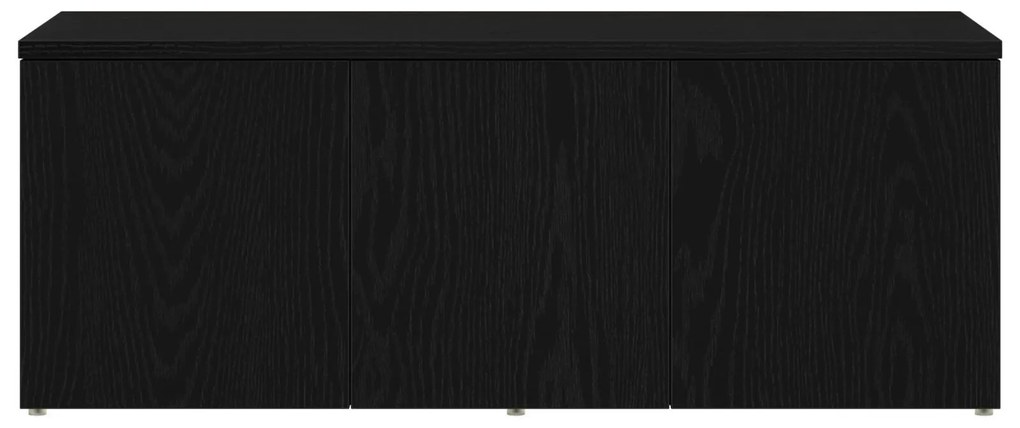 Armário para televisão vidaXL Preto Carvalho 80x34x30 cm Madeira engen