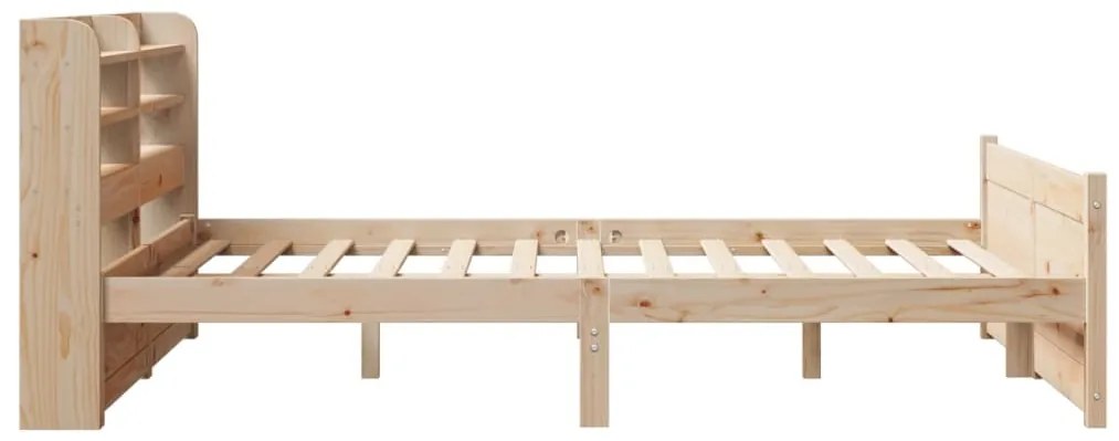 Estrutura de cama com cabeceira 160x200 cm pinho maciço
